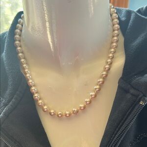 Classic Pink Pearl Necklace